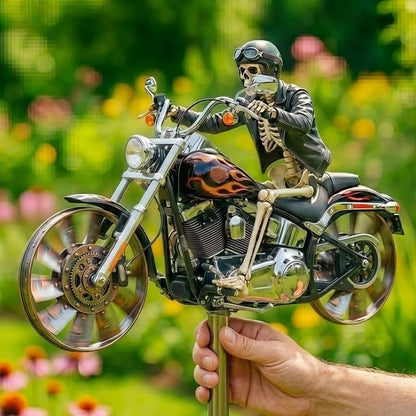 🔥Last Day Sale 50% OFF! 🎁🔥Skull Motorcycle Windmill