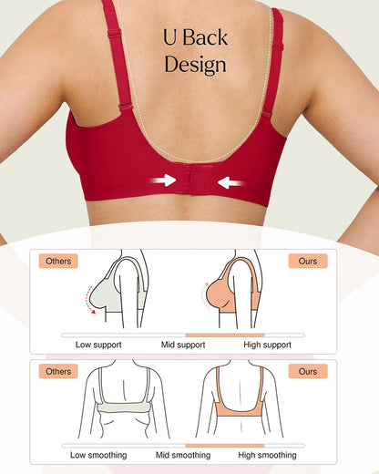 Seamless Deep V Push-Up Wireless Bra