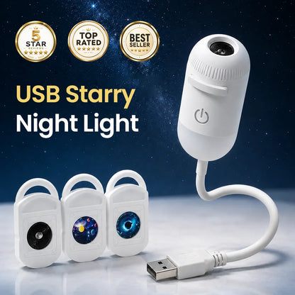 💡🌃2-in-1 Galaxy Star Projector USB Night Light for Indoor Decor