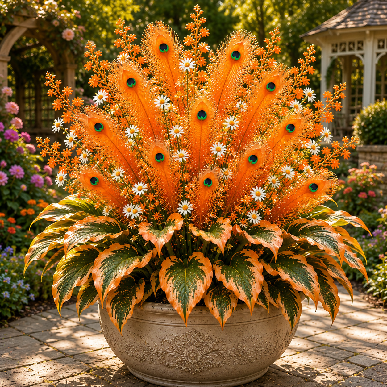 Peacock Flame Hosta Bulbs for Shade Garden