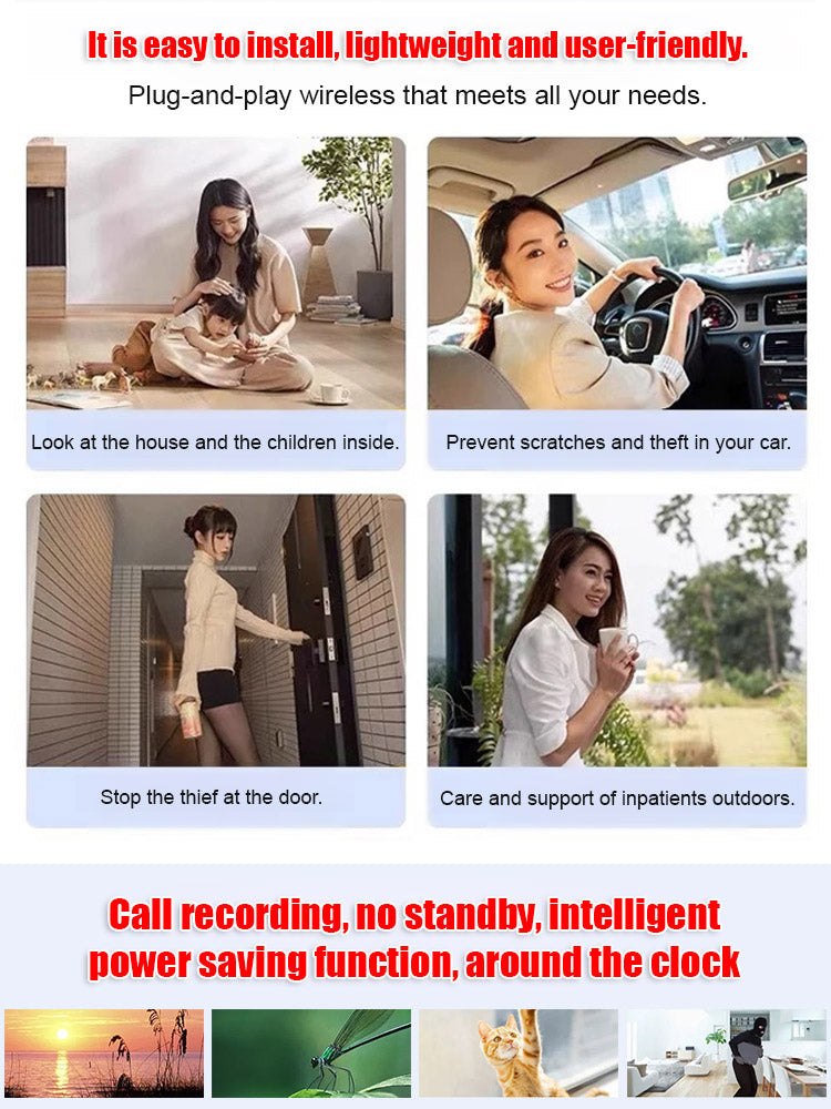 🔥【Hidden camera HD night vision】💯Tiny and installs in 1 second ⚠️Remote real-time viewing