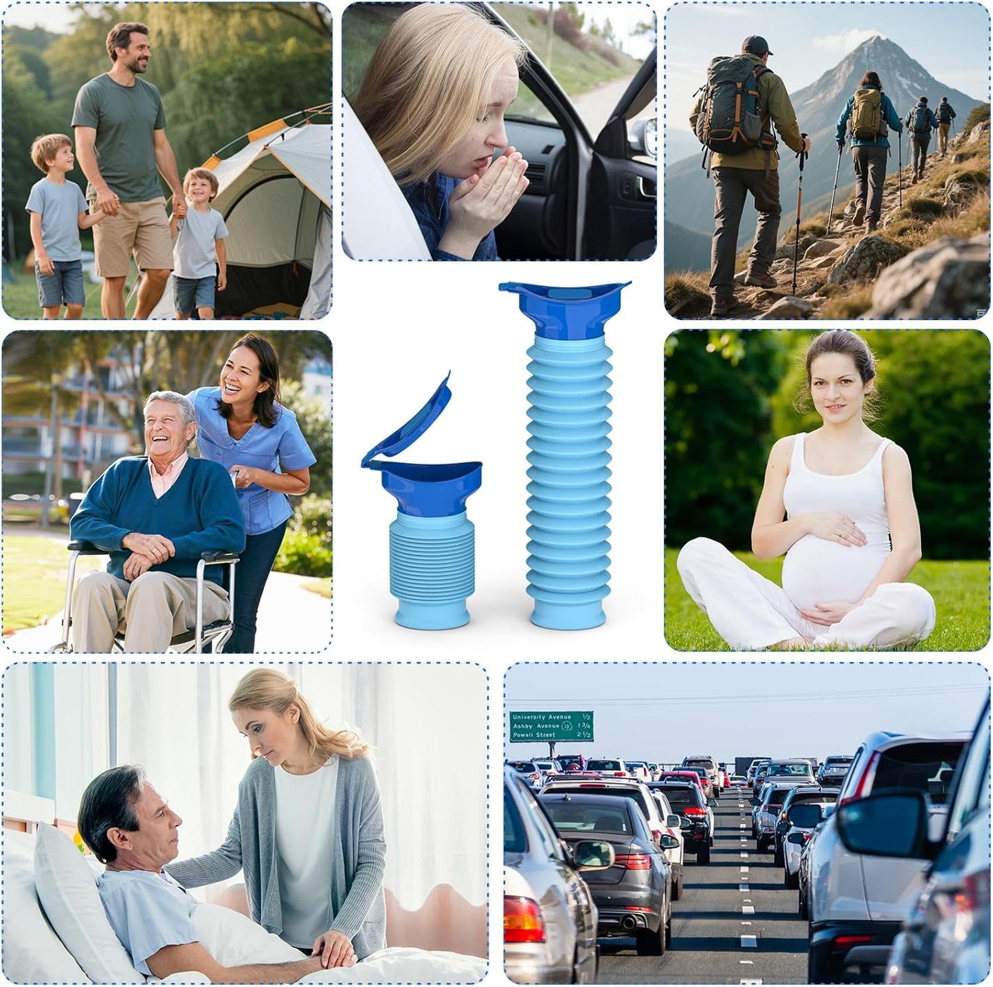 Expandable Portable Emergency Urinal & Female Urination Device Set