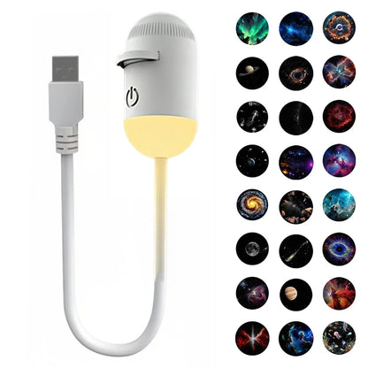 💡🌃2-in-1 Galaxy Star Projector USB Night Light for Indoor Decor