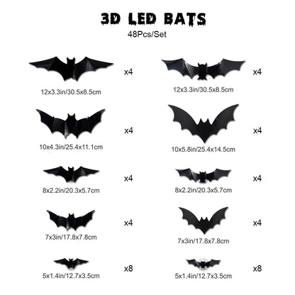 Halloween 3D Lighted Bats 