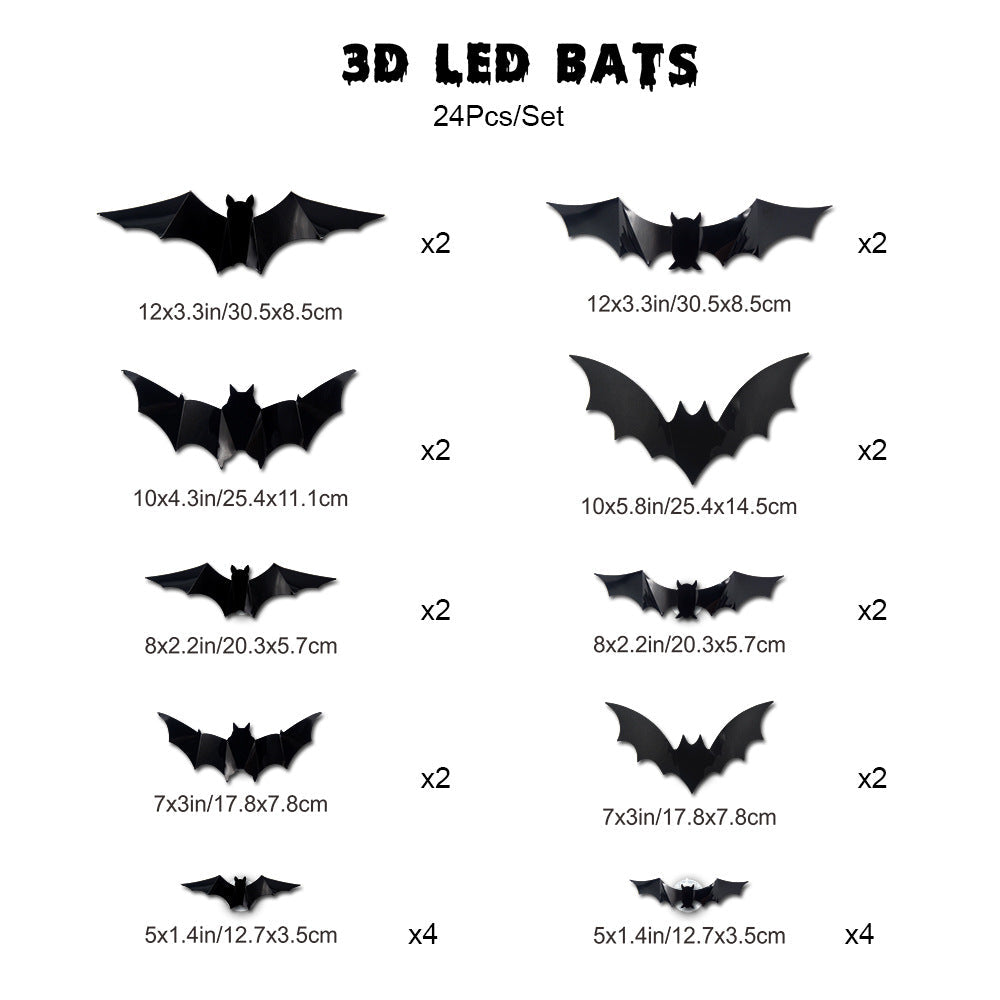 Halloween 3D Lighted Bats 
