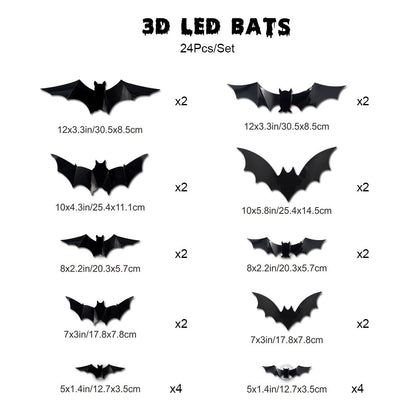 Halloween 3D Lighted Bats 