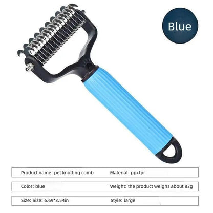 2-in-1 Pet Grooming Rake – Detangle, Deshed & Smooth Fur Easily