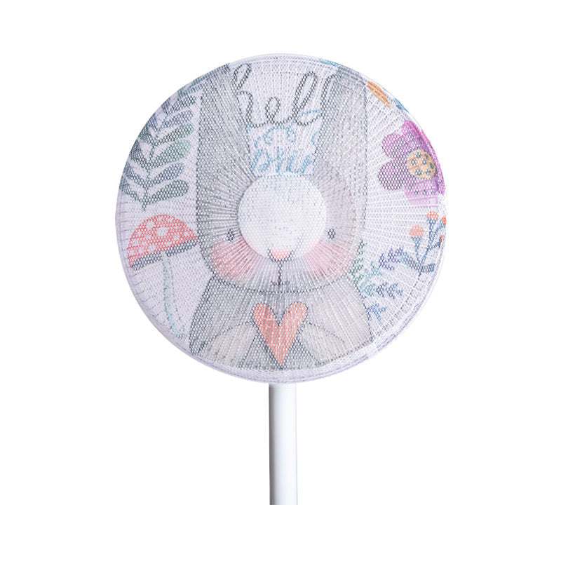 Summer Washable Dust-Proof Cartoon Round Electric Fan Protective Cover Base Fan Dust Cover