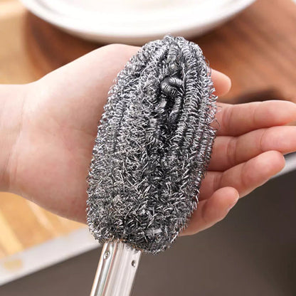 💝The more you buy, the bigger the discount.🔥Steel Wool Scrubber with Handle