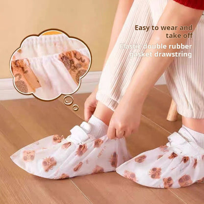 🔥Hot Sale 49% OFF -50 counts Disposable Thickened Cartoon Shoe Covers