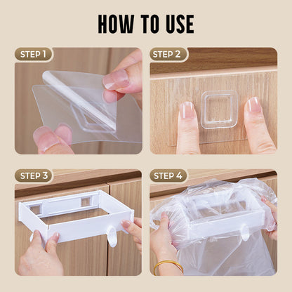 🗑️No-Drill Wall-Mounted Folding Trash Bag Holder🎁