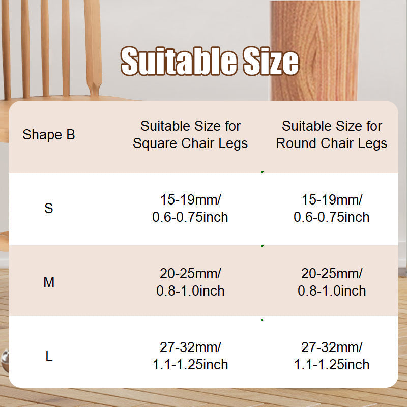 ⏳ 52% OFF 🔥 Chair Leg Caps with Felt Pads