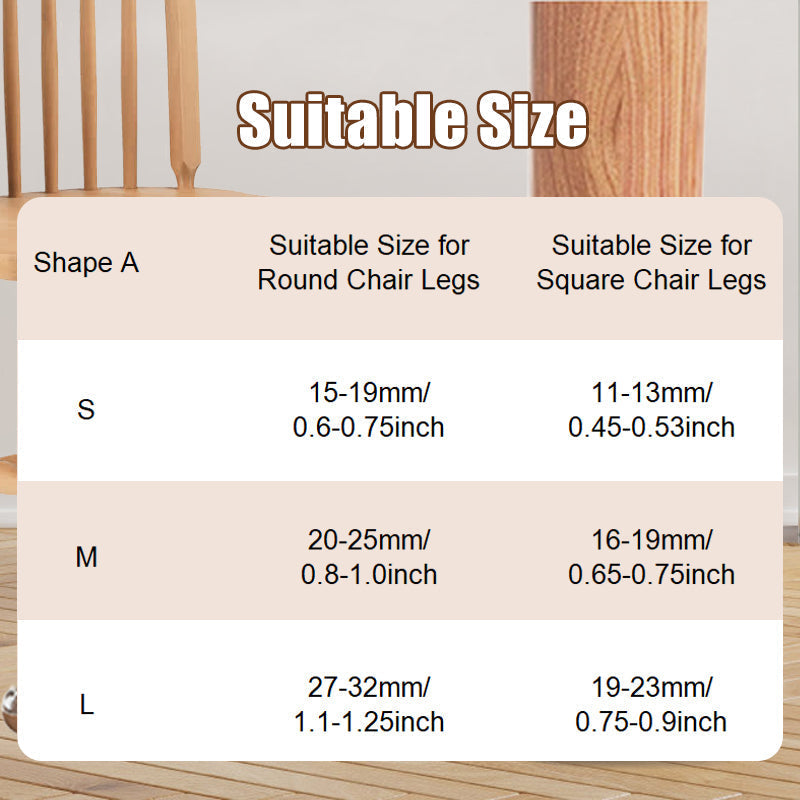 ⏳ 52% OFF 🔥 Chair Leg Caps with Felt Pads