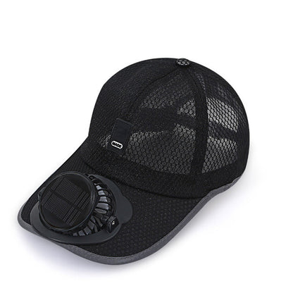 🌞🧢 Breathable Sun Hat Baseball Cap with Built-in Solar Cooling Fan