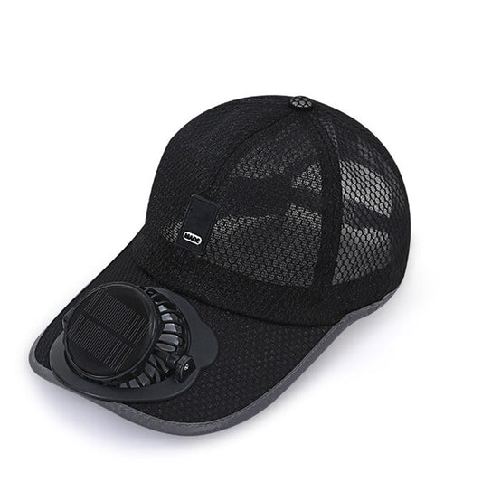 🌞🧢 Breathable Sun Hat Baseball Cap with Built-in Solar Cooling Fan