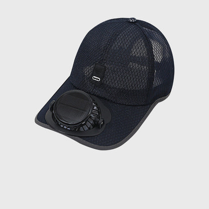 🌞🧢 Breathable Sun Hat Baseball Cap with Built-in Solar Cooling Fan