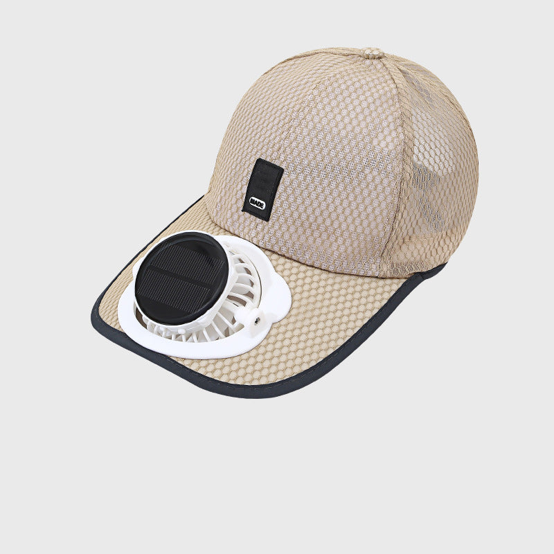 🌞🧢 Breathable Sun Hat Baseball Cap with Built-in Solar Cooling Fan