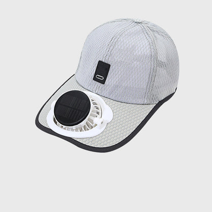 🌞🧢 Breathable Sun Hat Baseball Cap with Built-in Solar Cooling Fan